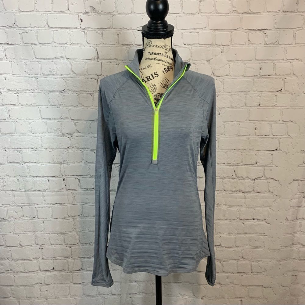 Athleta Running Wild Half Zip, Grey #438589 - Sz Small